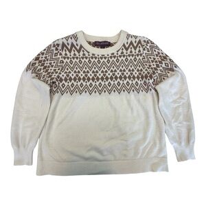 Gloria Vanderbilt Crew Neck Ski Sweater Size M